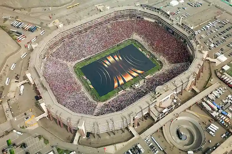 Imagen del estadio monumental previas a la final de la copa libertadores 2025