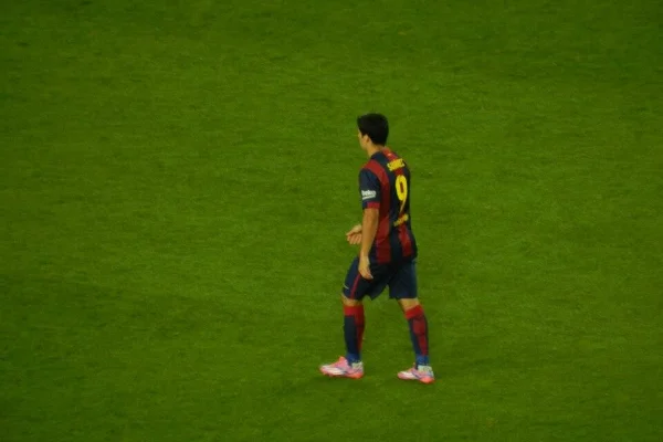 Luis Suárez con el Barcelona en el Trofeo Joan Gamper 2014